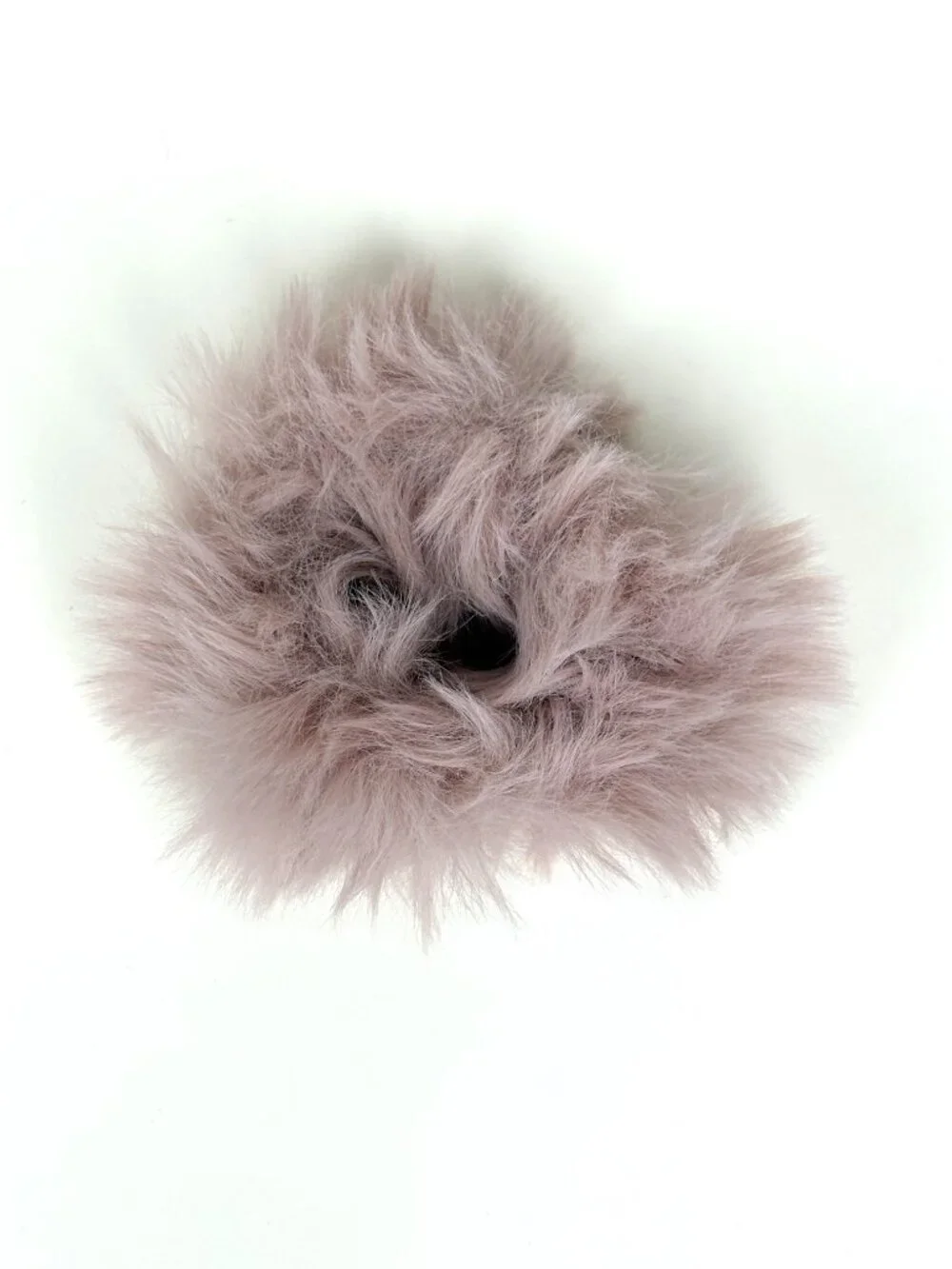 Cute set of soft fluffy fuzzy faux fur scrunchies pom pom hair ties. New